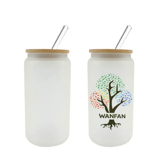 16oz Frosted Sublimation Glass Can