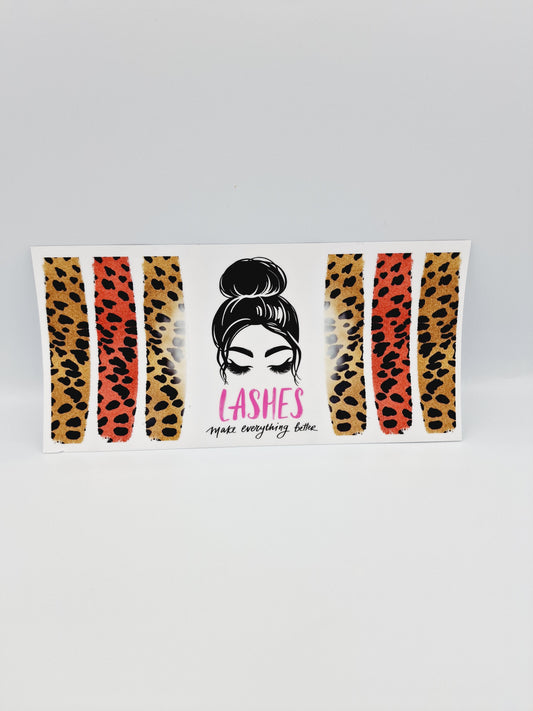 Lashes Makes Everything Better 16oz UV DTF Transfer