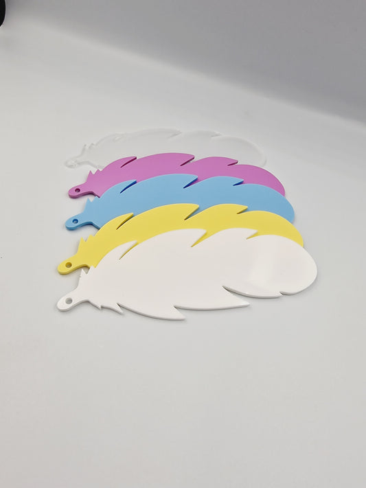 Acrylic Feather - 17cm (Various Colours)