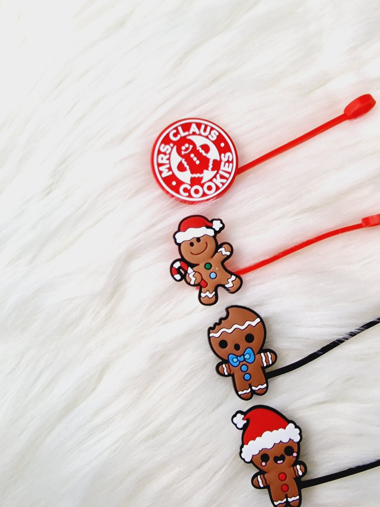 Gingerbread Straw Toppers