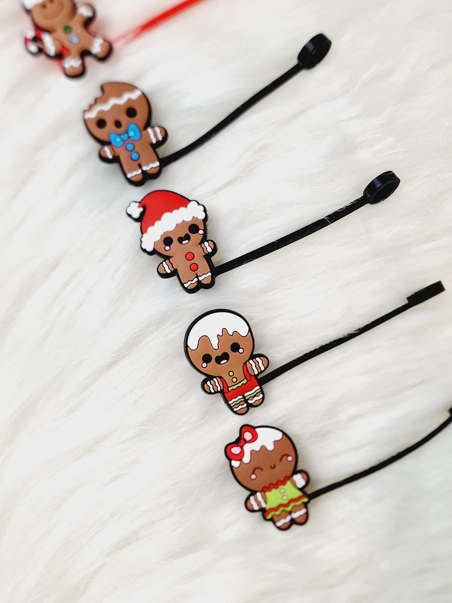 Gingerbread Straw Toppers