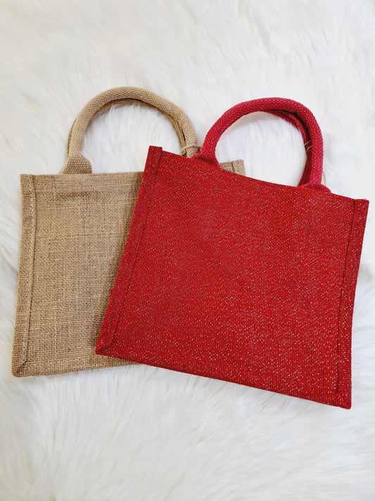 Shimmer Jute Mini Gift Bag