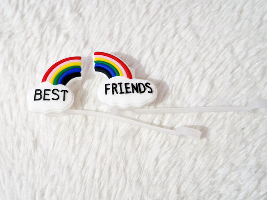 Best Friends Straw Topper Set