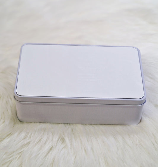 White Rectangle Sublimation Tin (18 x 11 x 5.5cm)