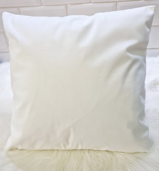 Sublimation Charpie Cushion Cover - White 40cm