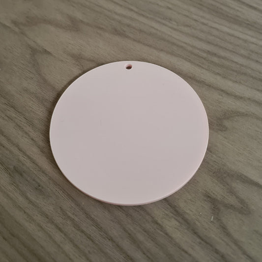 Acrlic Circle - 8cm White