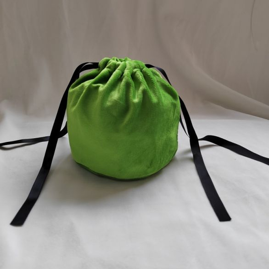 Green Halloween Velvet Treat Bag