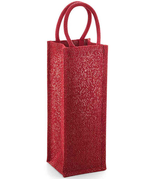 Shimmer Jute Bottle Bag