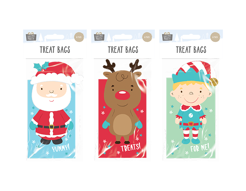 Christmas Treat Bags - 6 Pack