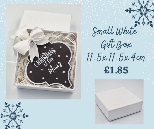 Small White Gift Box 11.5x11.5x4cm