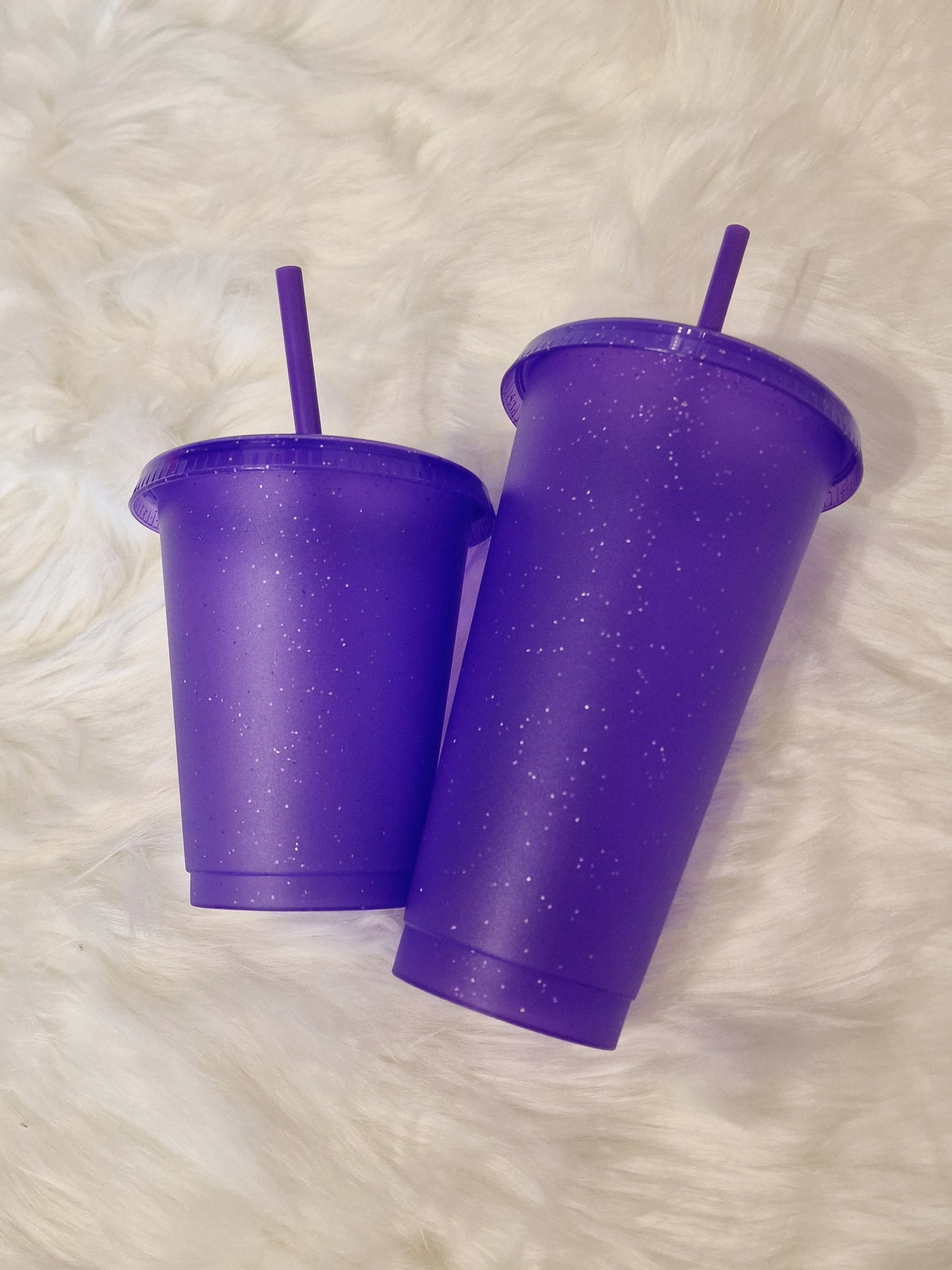 24oz Glitter Cold Cups, The Neon Collection Purple 5 Pack – Cali