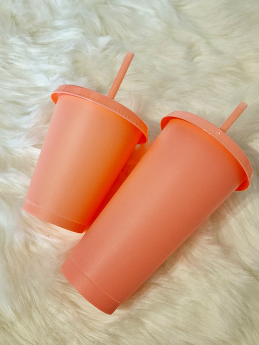 16oz & 24oz Coral Cold Cup