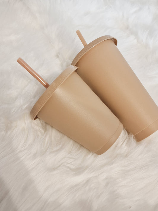 16oz & 24oz Light Brown Cold Cup