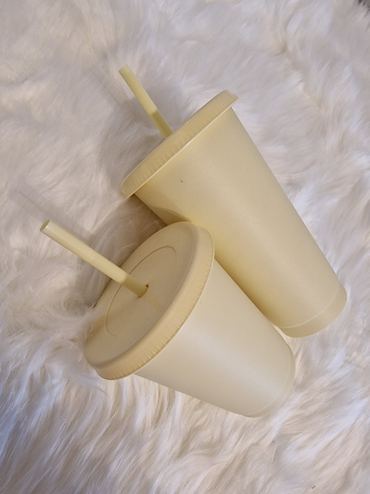 16oz & 24oz Pastel Yellow Cold Cup