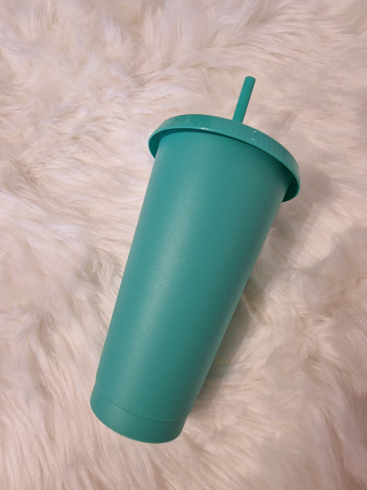 24oz Turquoise Blue Cold Cup