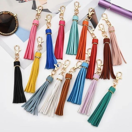 Tassle Pu Leather Key Ring