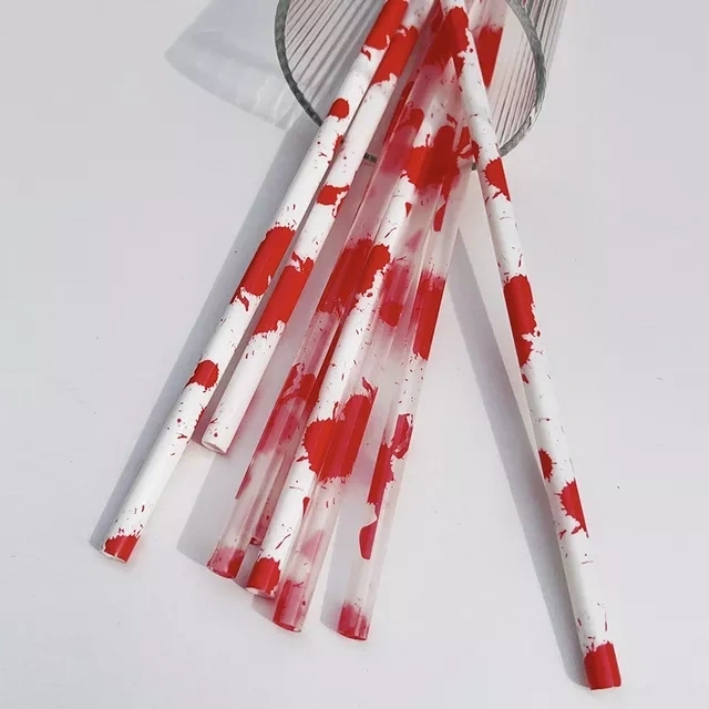 Clear Blood Colour Changing Straw