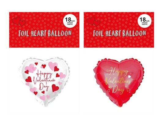 Valentine's Printed Heart Balloon 18"