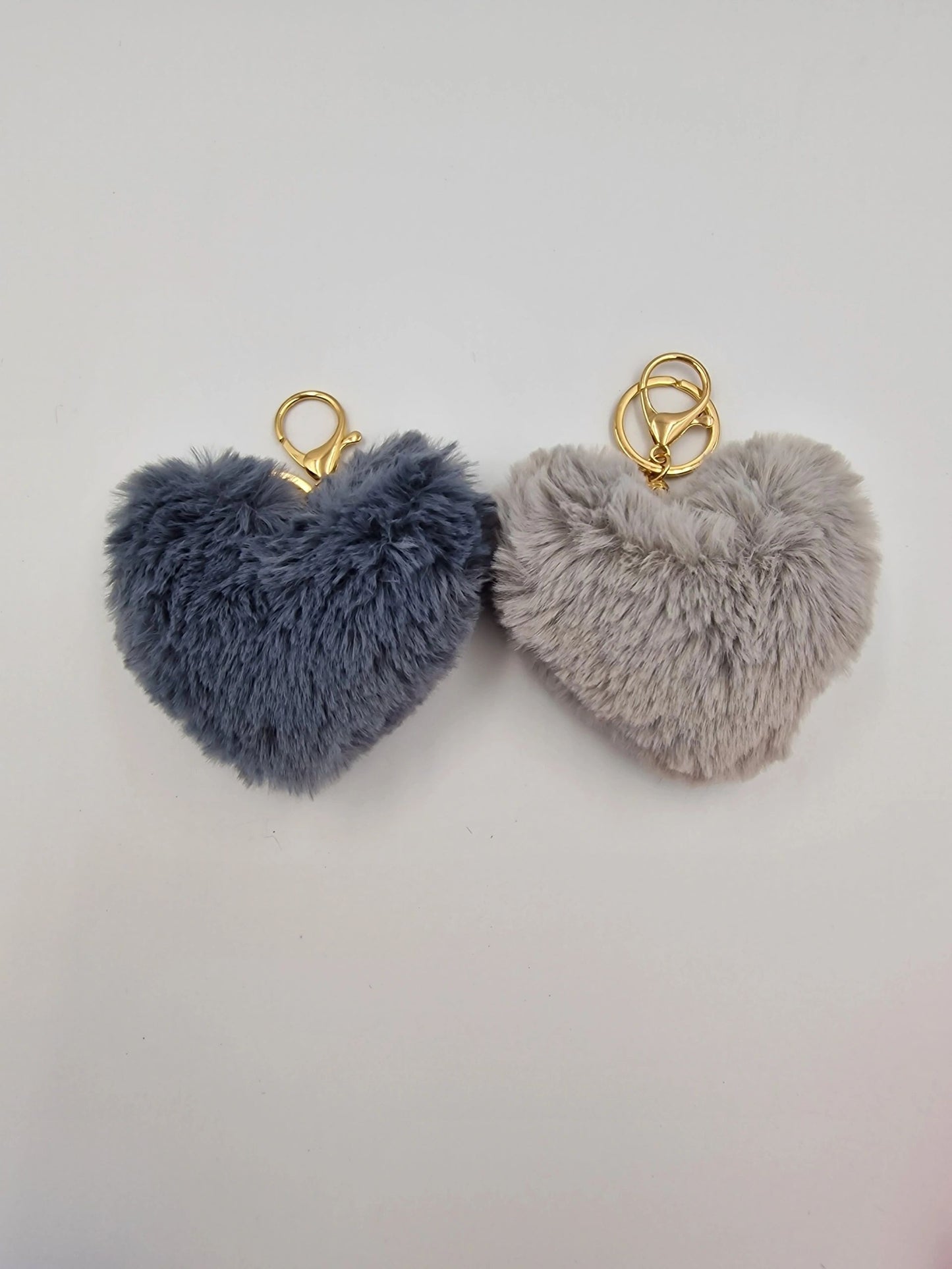 Heart Pom Pom Keyring