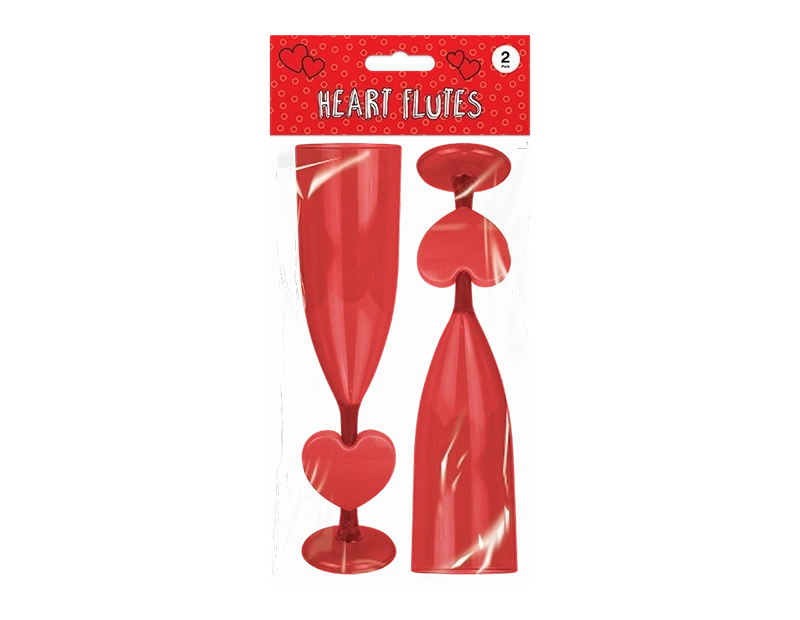 Red Heart Flutes (2 Pack)