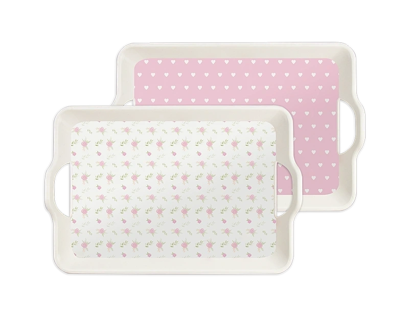 Heart & Floral Serving Tray