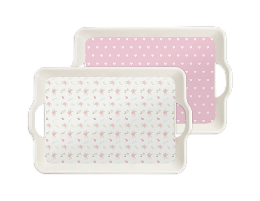 Heart & Floral Serving Tray