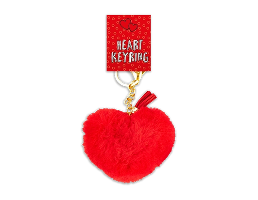 Red Heart Plush Keyring